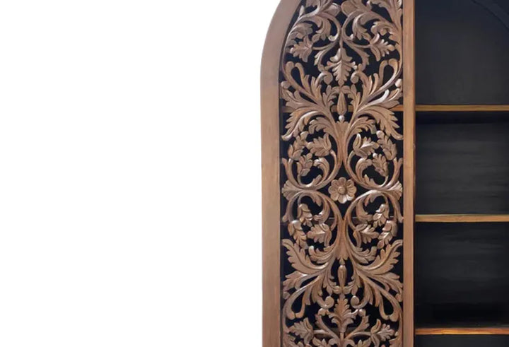 Hand-Carved Almirah – Solid Mango Wood Storage Cabinet,Custom Sizes