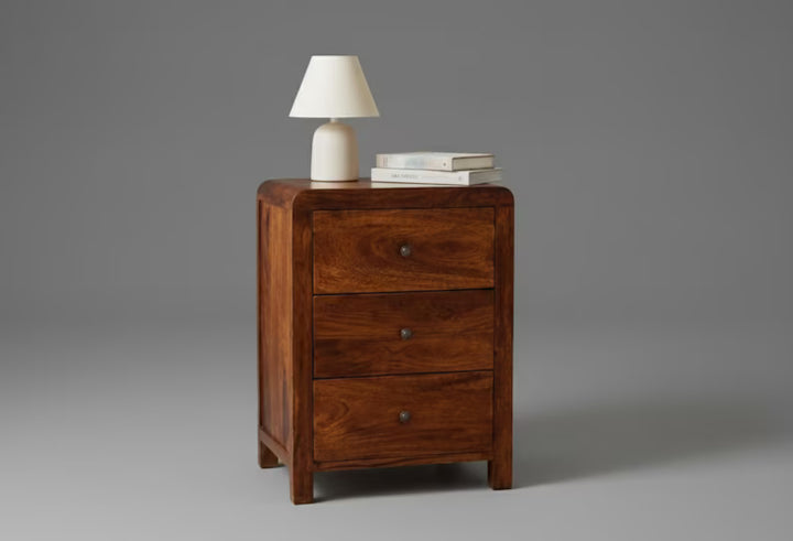 Solid Mango Wood 3-Drawer Dresser: Nordic Style Chest by Woodspace